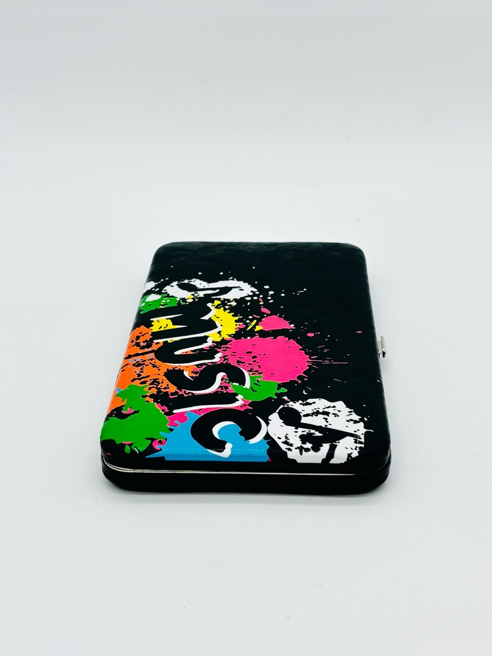 Y2K Music Splash Graffiti Clutch Wallet Neon Alt Checkbook Mall Goth Pop Punk - Picture 5 of 16